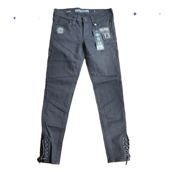 NWT - Affliction Raquel Millennium Black Skinny Jeans - Picture 3 of 8